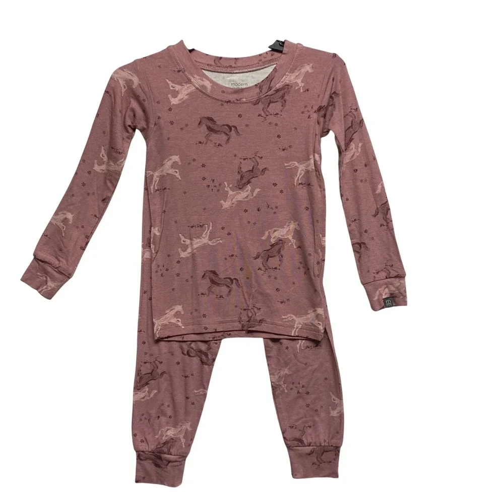 Modern Moments by Gerber Kids Horse Print Pajama Set 2-Piece Sleepwear 18MOS NWT
